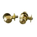 Heat Wave Terrace 6 Way Latch Entry Door Knob; and Deadbolt Combo Polished Brass HE272277